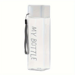 500ml Reusable Square Plastic Water Cup Lightweight Clear Bottle