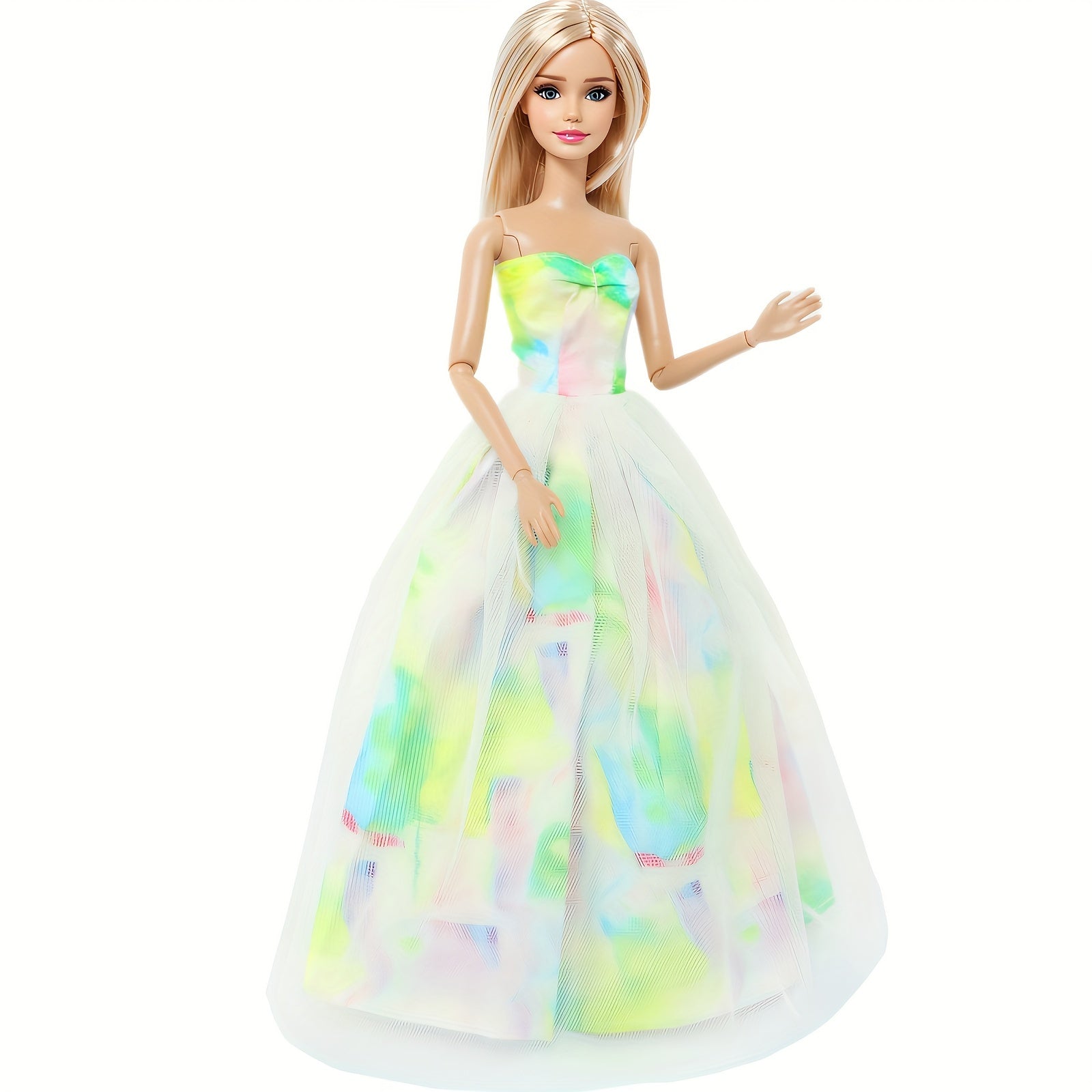 Green Gradient Tulle Princess Wedding Gown