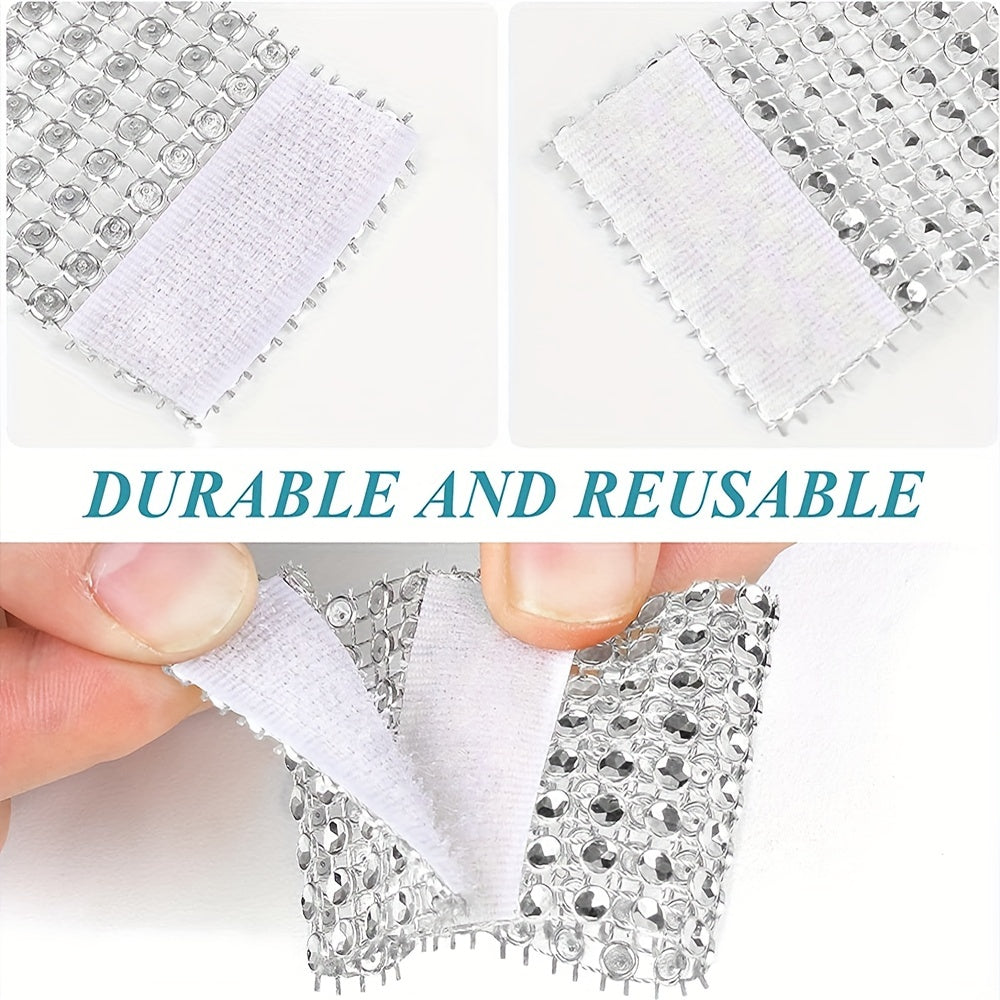 24pcs Rhinestone Napkin Rings Bulk for Dinner Parties, Weddings