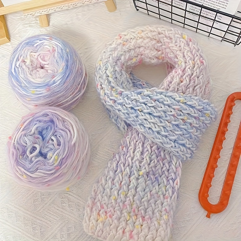 Gradient Rainbow Scarf Yarn Mohair Hand mixed Yarn