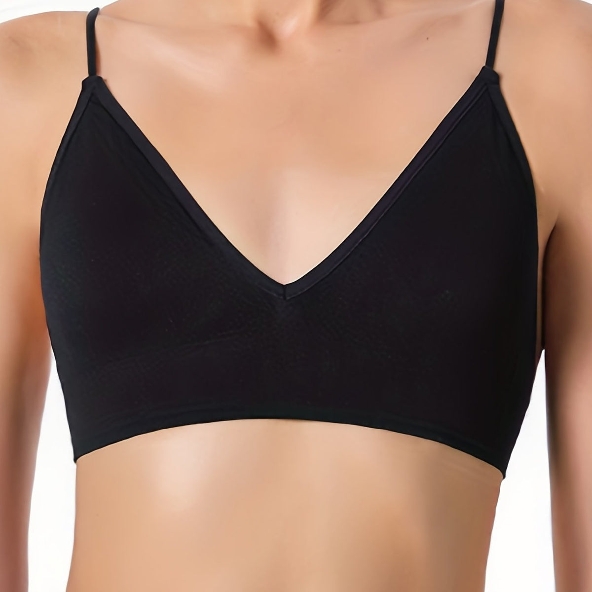 Triangle Cups Wireless Bra Soft Seamless Intimates Lingerie