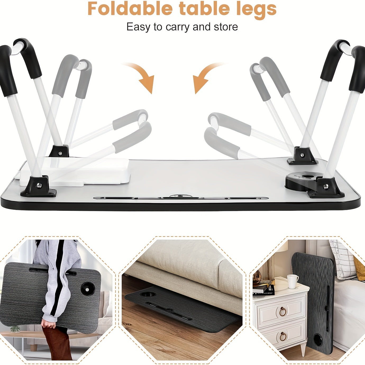 Foldable Study Table For Dorms Portable Computer Desk
