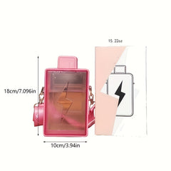Square Plastic Water Bottle with Shoulder Strap