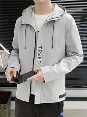 Men's Lightweight Windbreaker Hooded Jacket