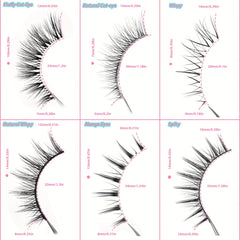 5 Pairs Natural Wispy False Eyelashes Faux Mink Cat Eye Long Lasting