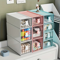 Large Capacity Pencil Case Transparent Drawer Storage Box