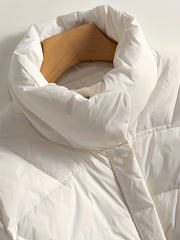 Solid Short Down Jacket For Women Winter Sports Puffer Jacket