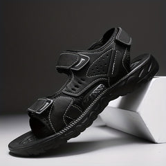 Men's Open Toe Hook And Loop Sandals Non Slip Comfortable Beach Shoes