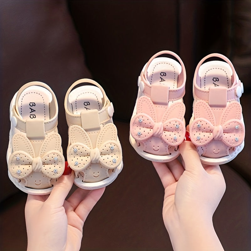 Bunny Bow Kids Sandals Comfortable Secure Buckle Closure