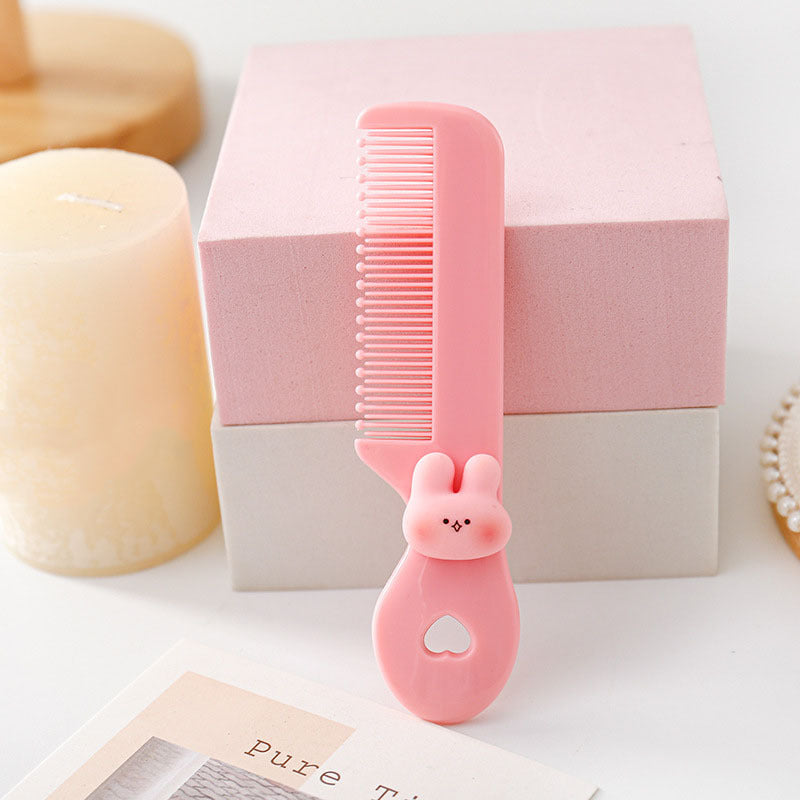 Mini Cartoon Plastic Hair Brush Portable Small Hair Comb in Candy Colors