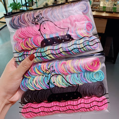 200 Hair Ties for Kids & Girls Elastic Polyester Hair Ties