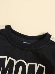 Boys Block Sweatshirt Top Trousers Set for Autumn Winter