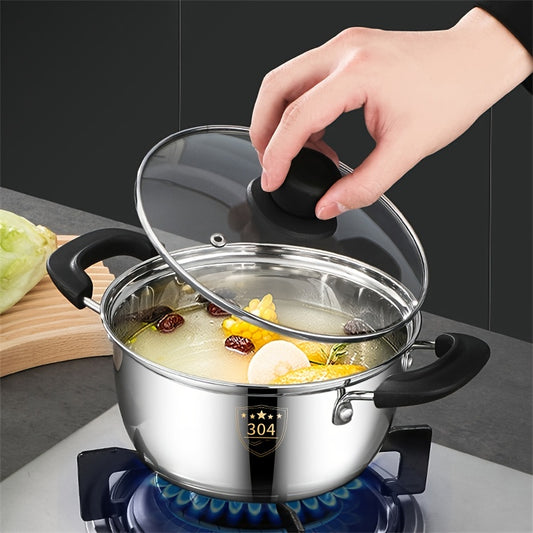 304 Stainless Steel Soup Pot Double Ear Pot Cooking Pot