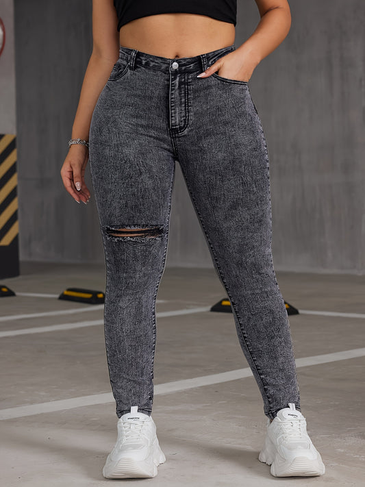  Button Up Skinny Jeans Women's Casual Stretch Jeans