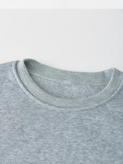 Boys Grey Printed Crew Neck Sweatshirt