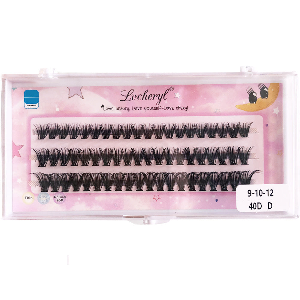 60 Clusters 40D 3 Rows Eyelashes Extention Natural Soft Faux Mink Lashes