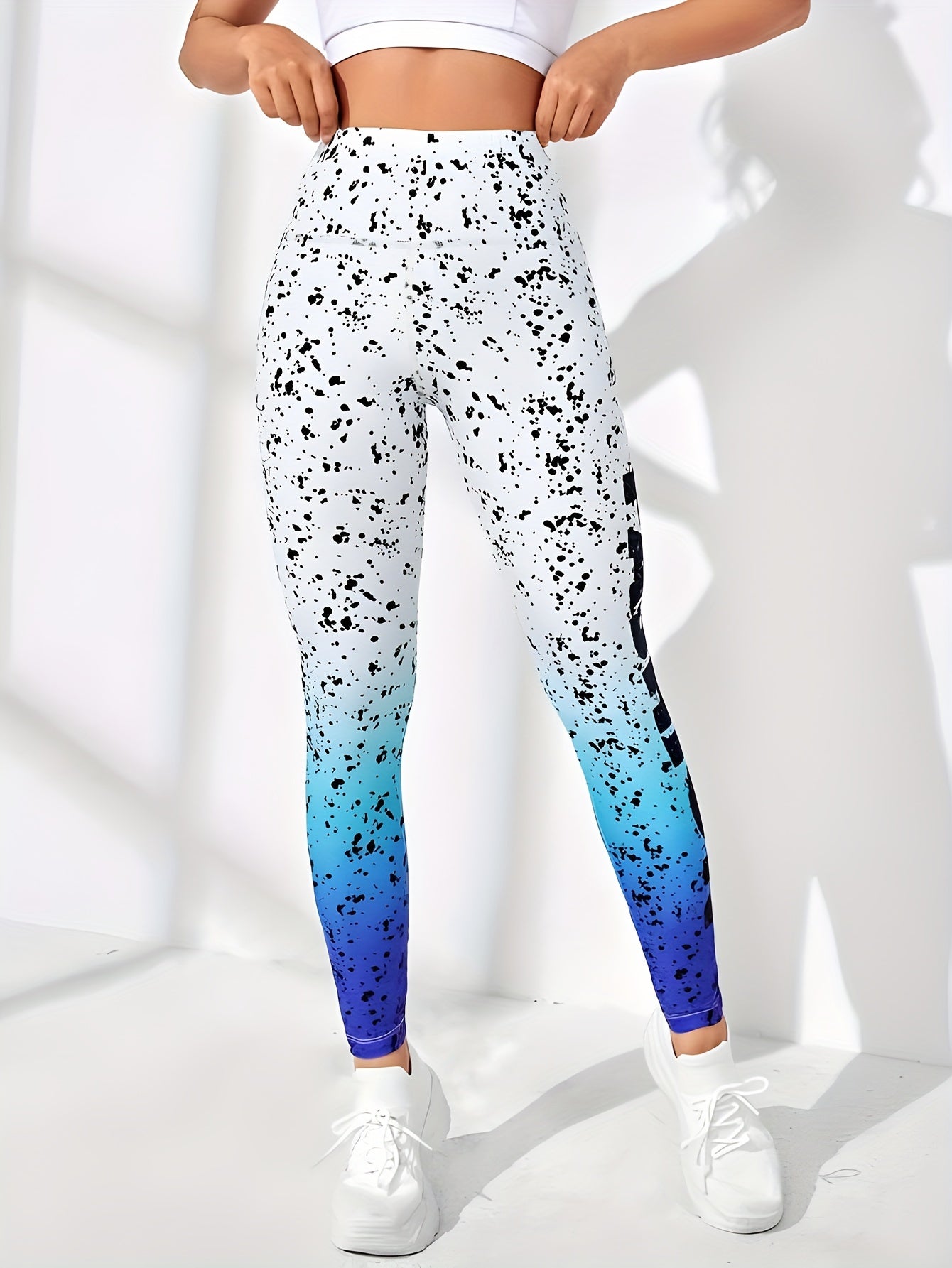 Gradient Print Yoga Fitness Leggings for Women