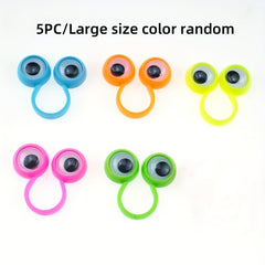 5pcs Big Eyed Finger Ring for Holiday Prank Games