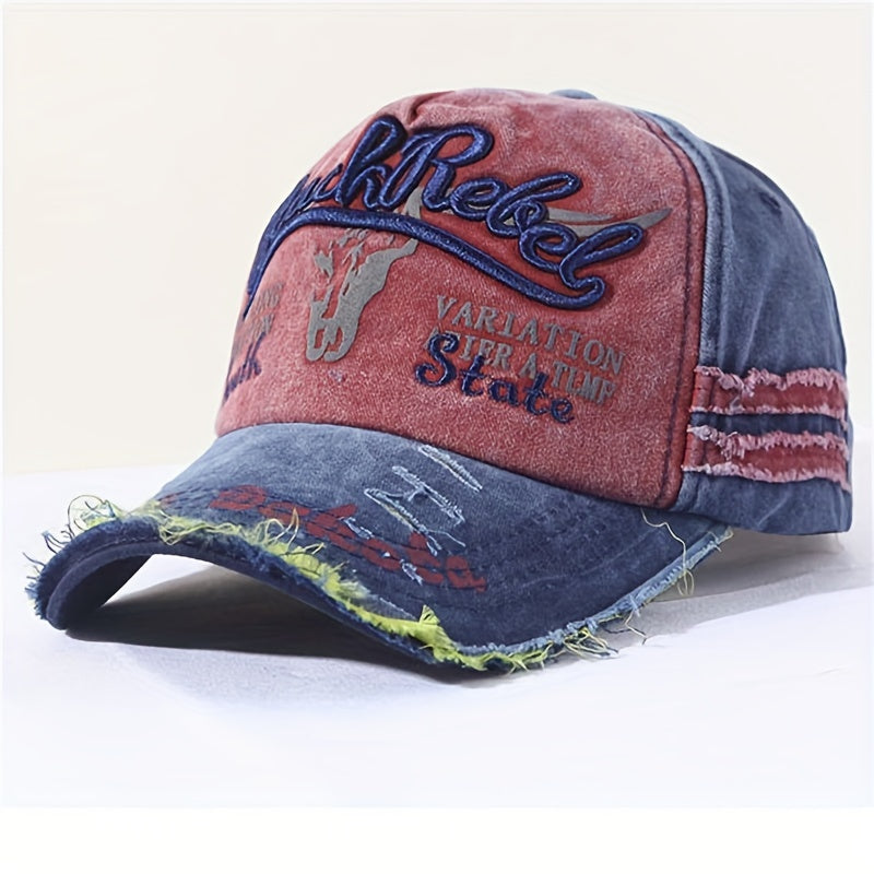 Adjustable Summer Casual Mens Peaked Cap Embroidered Letters Outdoor Sport