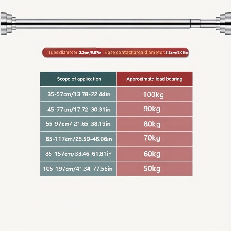 Stainless Steel Telescopic Shower Curtain Rod