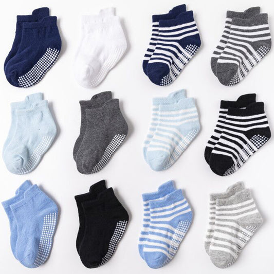 12pcs Striped Socks for Newborn Baby