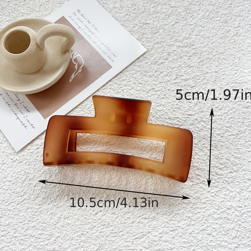 4pcs Tortoiseshell Hair Claw Clips for Women Oversize Matte Hair Clips