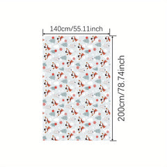 Polyester Merry Christmas Tablecloth Snowman Christmas Tree Design