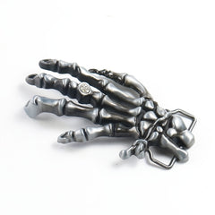 Skull Hand Rhinestone Belt Buckle Rock Punk Metal Accessories