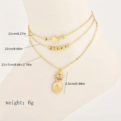 Vintage Star Pineapple Beads Anklet