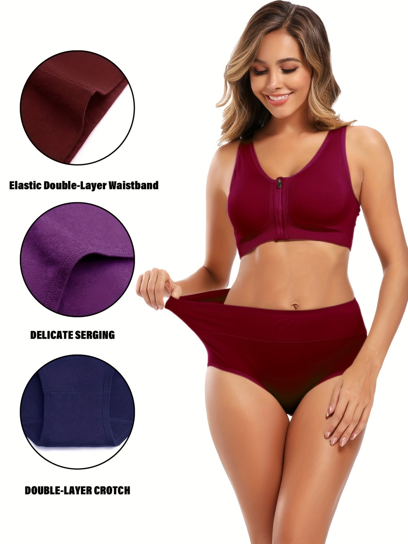 5 Seamless Solid Briefs Comfy Stretchy Intimates Panties Lingerie