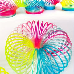 Rainbow Fidget Spinner Mixed Colors Elastic Party Toy Durable Plastic