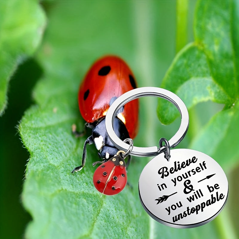 Ladybug Stainless Steel Key Chain Inspirational Gift For Men