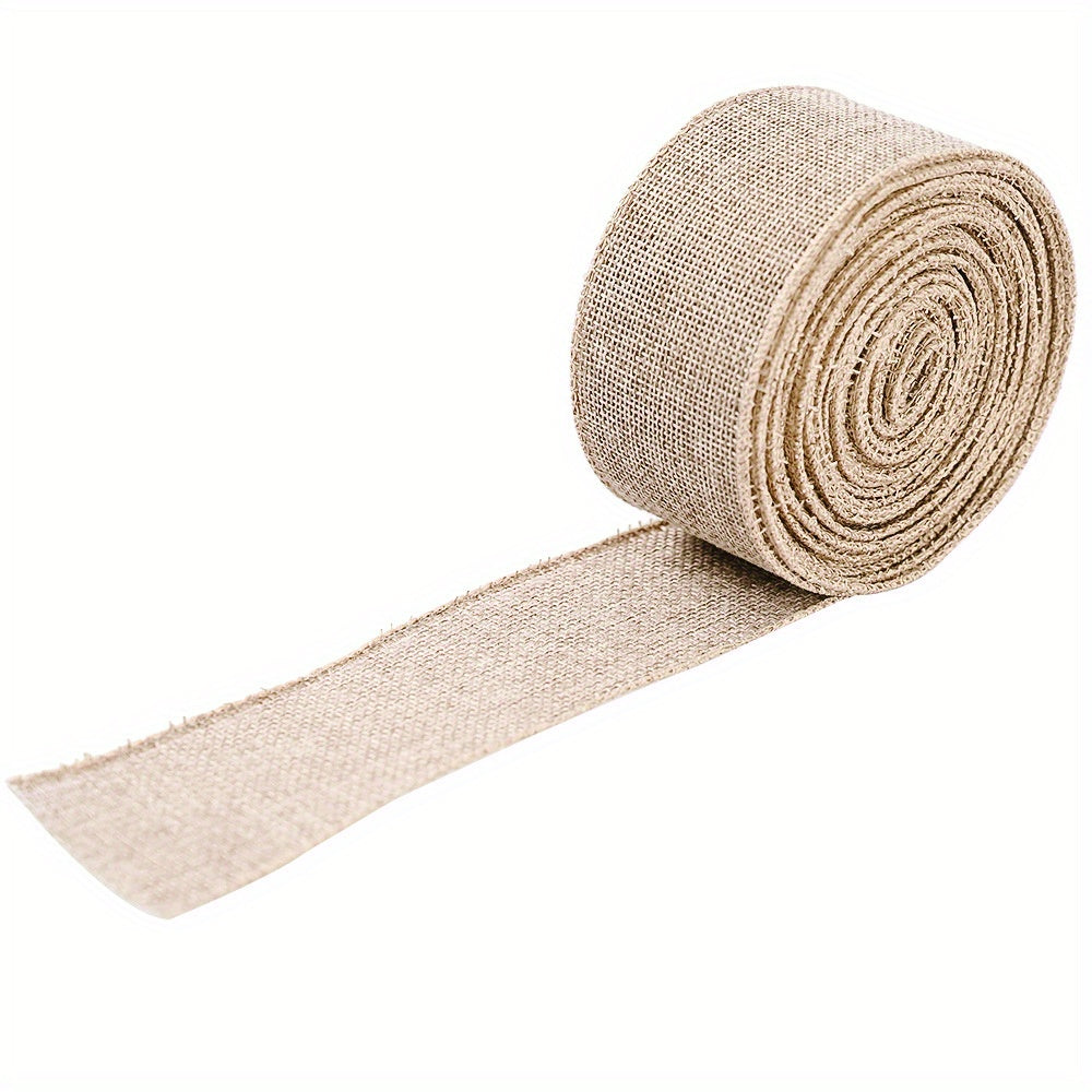 Burlap Wired Ribbon Rolls Natural Orange Brown Olive Green Jute for Crafts
