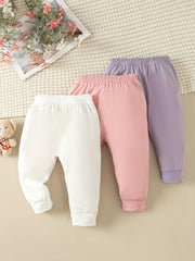 3pcs Baby Boys Casual Elastic Waist Sports Pants for Spring Autumn