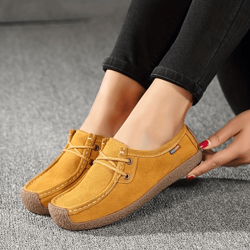 Women's Solid Loafers Lightweight Closed Toe Slip On Shoes