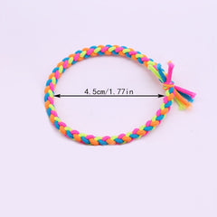 50pcs Colorful Handwoven Hair Rope Hair Tie Girls Hair Accessories