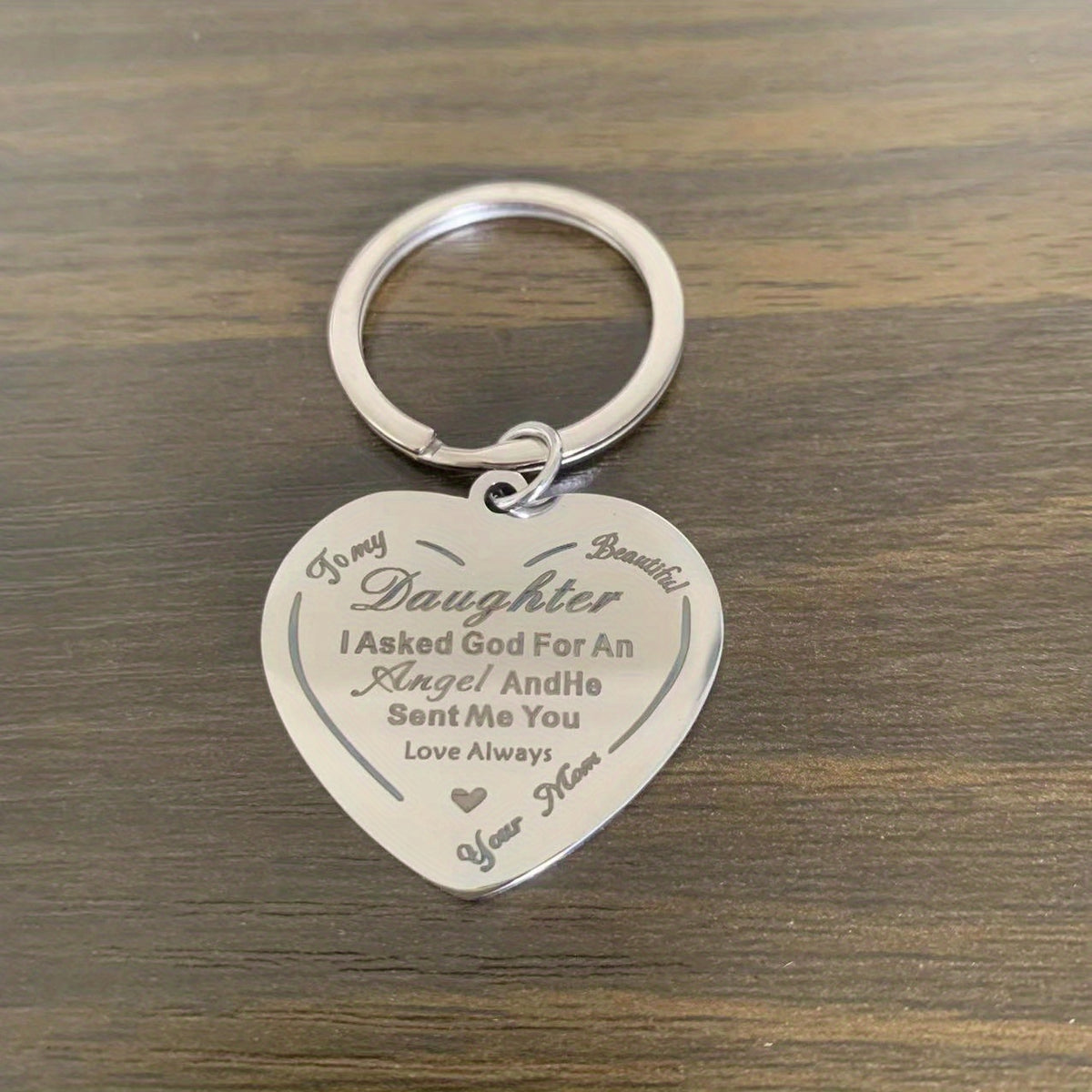 Metal Heart Keyring - Perfect Gift for Daughter