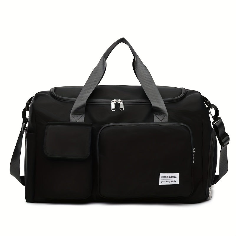 Polyester Sports Duffel Unisex Gym Bag with Wet Dry Compartment