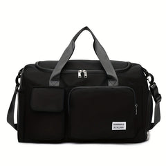 Polyester Sports Duffel Unisex Gym Bag with Wet Dry Compartment