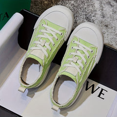 Women's Non Slip Canvas Shoes Breathable Low Top Flat Shoes