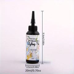 20ml 3D Gel Pen with Metal Tip and Flower Stencils for Crafting