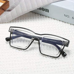 Y2K Square Anti Light Glasses Clear Lens Party Club