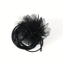 Mesh Flower Sash Belt Lace Up Waist Belt for Women