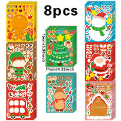 8pcs Christmas Family Party DIY Sticker Decorative Sealing Sticker
