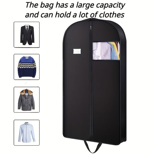 Minimalist Clothes Storage Hanging Bag Solid Zipper Organizer Dustproof Bag