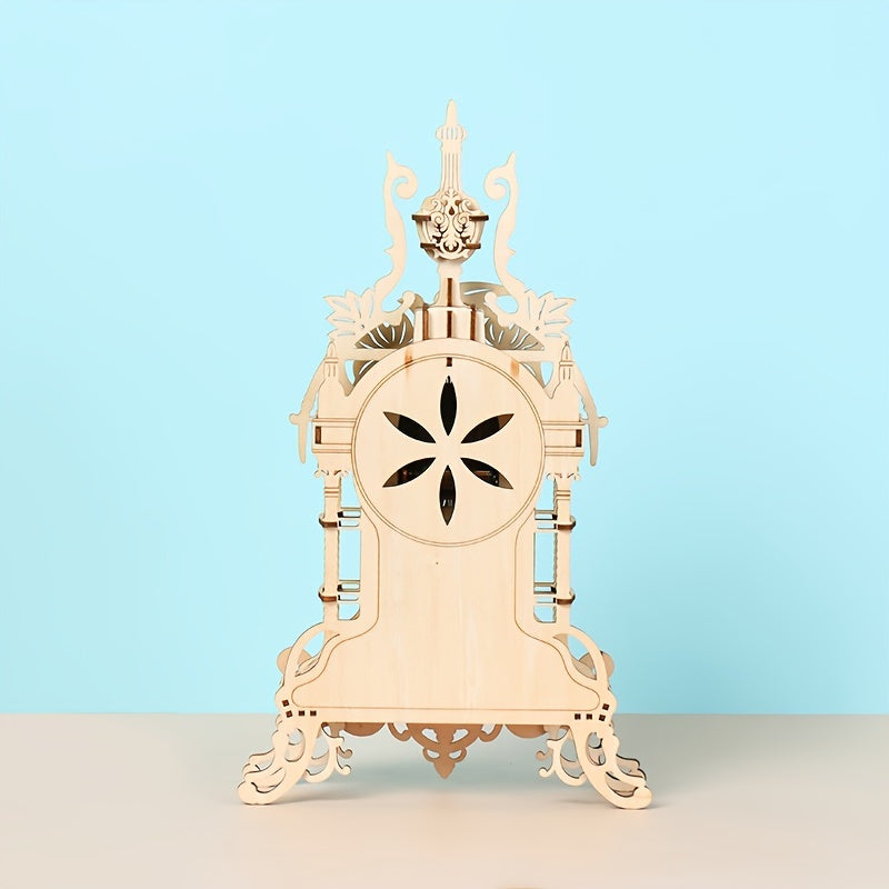 3D Wooden Puzzle Bell Tower Building Kit 54pcs DIY Handicraft