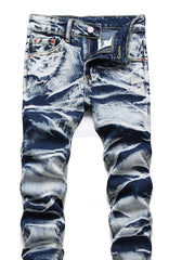 Boys Stretch Ripped Jeans Skinny Slim Fit Washed Denim Pants Kids Clothes