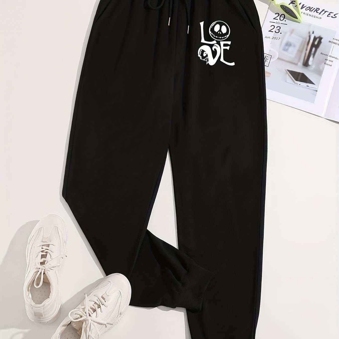  Halloween Sports Pants Women's Plus Graphic Elastic Drawstring Legging