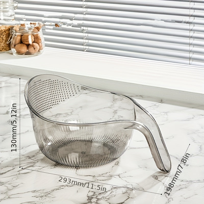 Rice Rinser Strainer Wash Rice Strainer With Handle For Washing Rice Fruits
