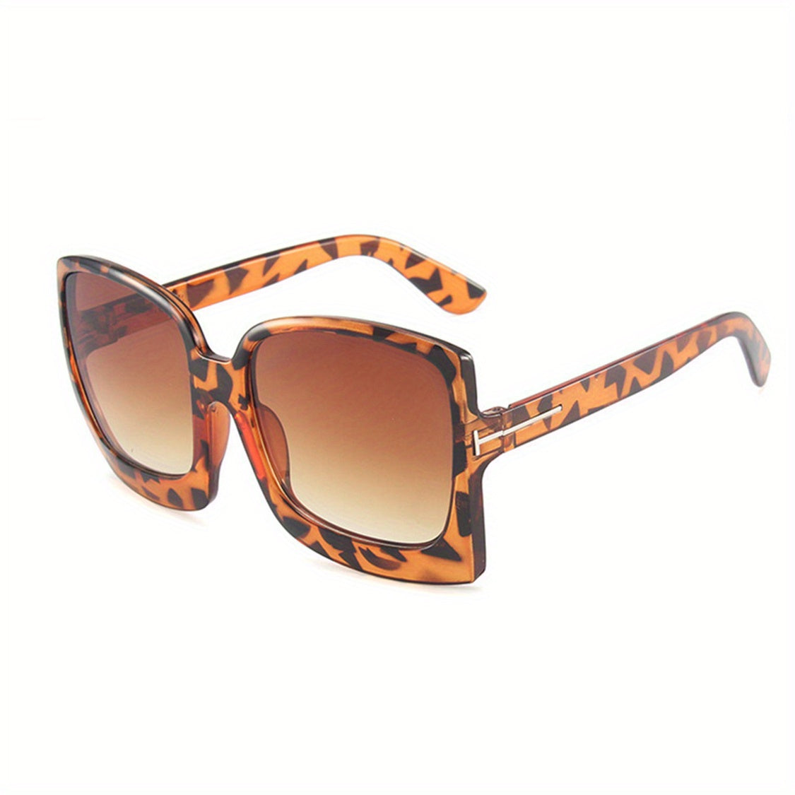 Y2K Oversized Square Sunglasses Gradient Mirror Lens UV400